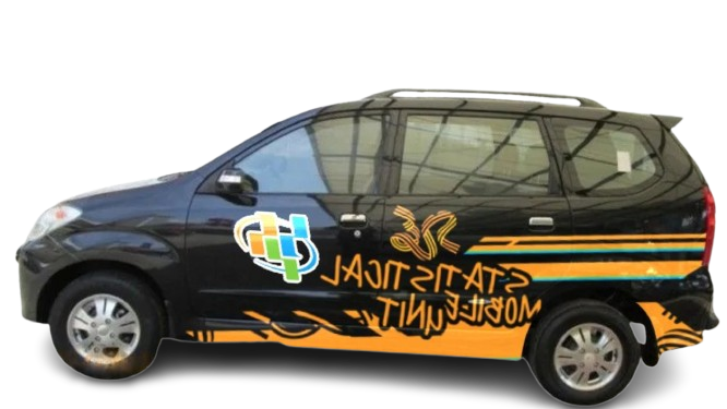 Black car with StatMiU Benteng logo on side, positioned bottom right overlapping the map